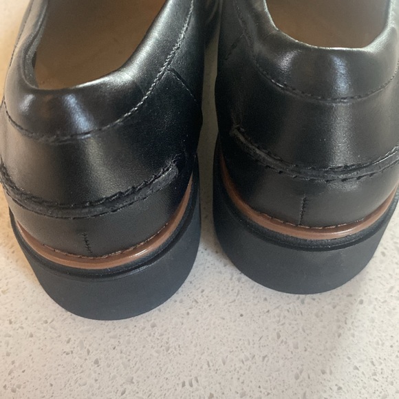 VGUC🍍 Clarks Collection Women's Loafers Shoes Size 10W Leather Black🍍 - Picture 4 of 6